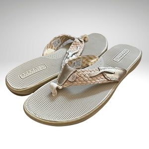 SPERRY Top-Sider Women's Parrotfish Thong Sandal Cushioned Flip-Flops Sz 9.5